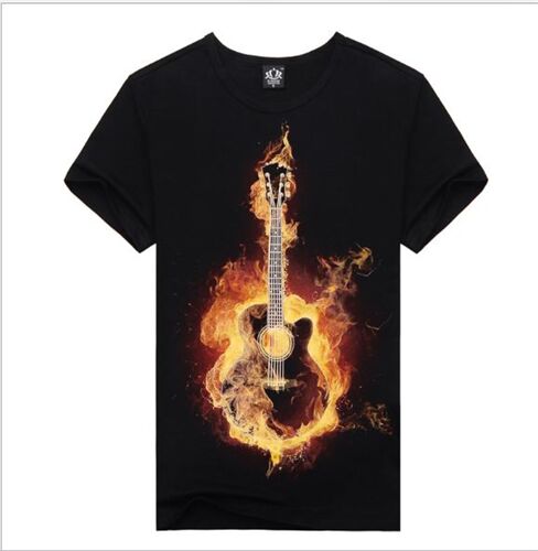 Áo Phông Guitar Span Lửa Đen Cực Chất